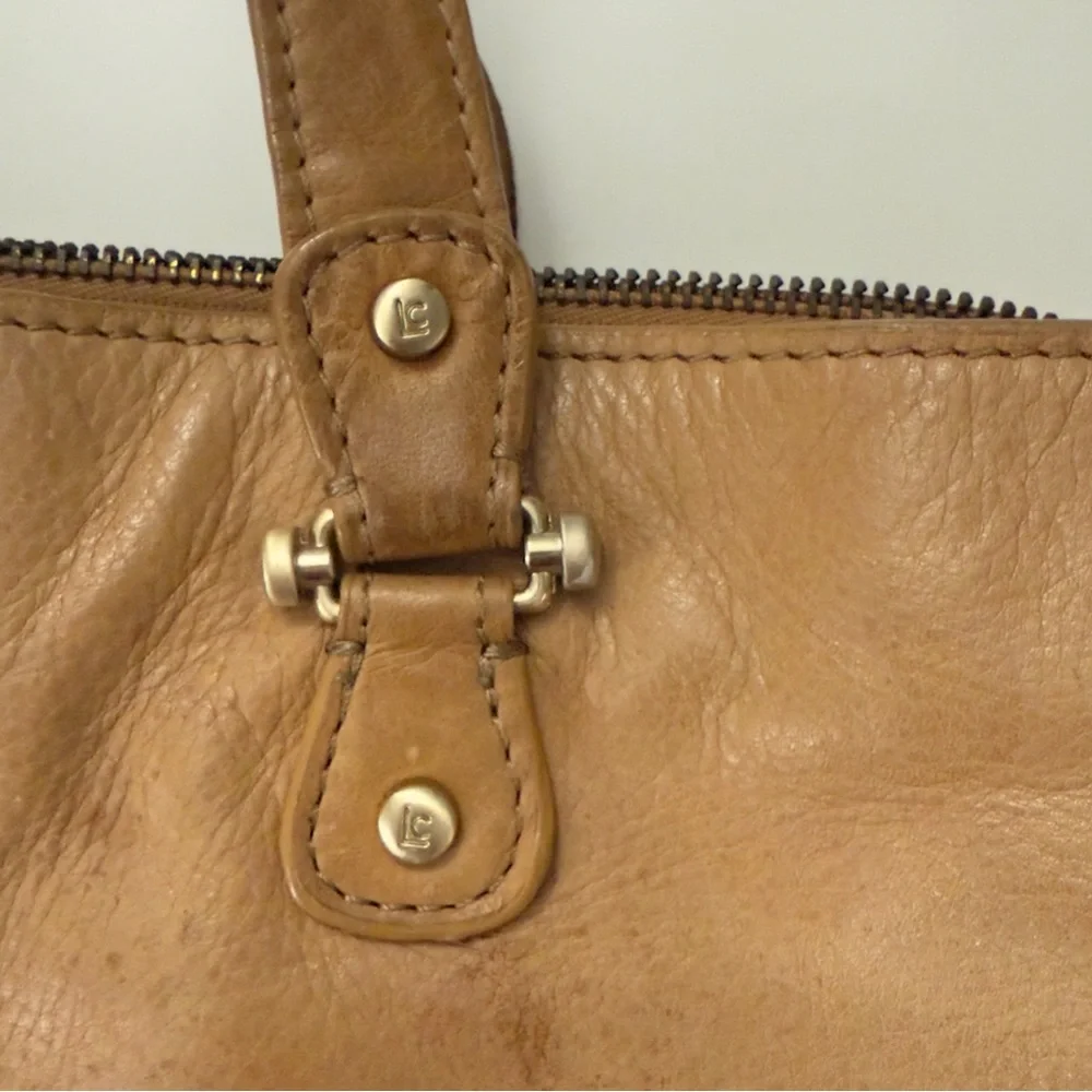 Liz Claiborne Tan Leather Briefcase